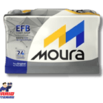 A Bateria Moura EFB 72Ah – MF72LD são ideais para veículos de alta performance que exigem maior capacidade cíclica das baterias. Possuem vida útil até 50% superior à média do mercado. Computador de bordo, ar-condicionado, GPS, trava elétrica, etc. Nas últimas duas décadas os acessórios elétricos dos veículos cresceram expressivamente. No entanto, o aumento da necessidade do uso de eletricidade causa o desgaste mais rápido da bateria. Diante deste cenário, os produtos da Moura são destaque em qualidade. Sempre investindo em tecnologia e inovação, a empresa reforça seu compromisso com o consumidor e apresenta a renovação de sua linha de acumuladores de 40 a 200 amperes-hora, que atendem de veículos leves a pesados. A Moura realizou melhorias, chegando a uma linha com maior robustez e máxima resistência a condições adversas de uso. Entre as novidades, o prazo de garantia de 18 meses para baterias de até 75 amperes-hora. Mais uma vez a Moura promove uma evolução nos seus produtos para atender cada vez melhor os consumidores.